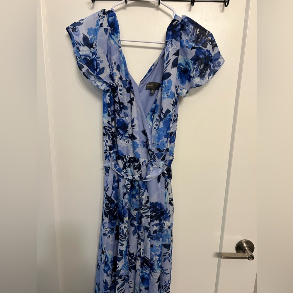Donna Ricco Blue Floral Jumpsuit - Picture 2 of 9